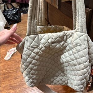 Nine West Quilted Cream Tote Bag